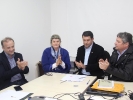 Assinatura do contrato de apoio financeiro para a Prefeitura de Caçador para o repasse da verba do Fundesporte, para a realização do 58 Jasc/2018, com a presença do conselho Estadual de Esporte e a Presidente da Fesporte, Professora Natália Lúcia Petry-17