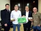 Deputado estadual Mário Marcondes e o prefeito Thiago Costa e o secretário de Turismo de Rio Rufino, Paulo Nunes - Foto: SOL/Ascom-1